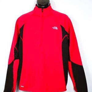 The North Face Vapor Wick Men's Size M Red & Black 1/4 Zip Athletic Pullover